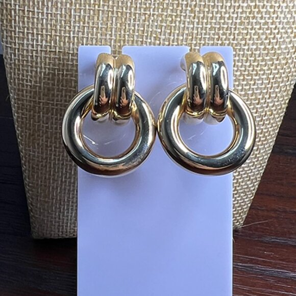 Jennifer Zeuner Gina 1” Circle Drop Earrings- NWT - Picture 1 of 4